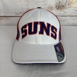 Reebok Phoenix SUNS White Hat NBA Stretch Fit Embroidered Logo